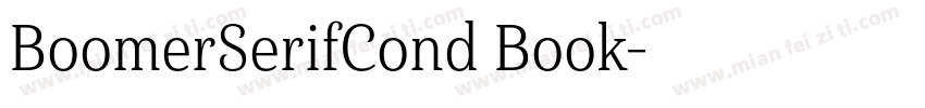 BoomerSerifCond Book字体转换